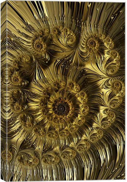 Golden Spiral Canvas Print by Steve Purnell