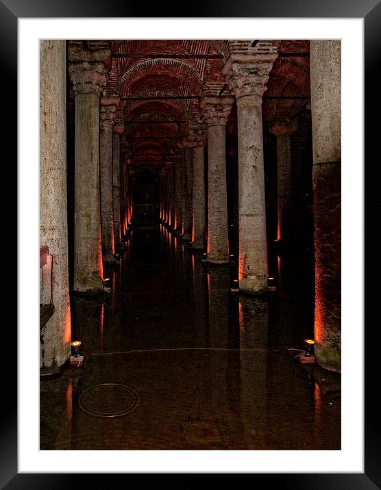 The Basilica Cistern Framed Mounted Print by Tom Gomez