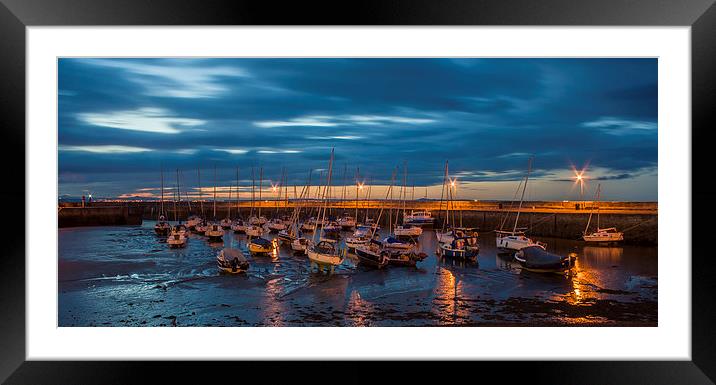  A night down the Harbour Framed Mounted Print by Alan Whyte