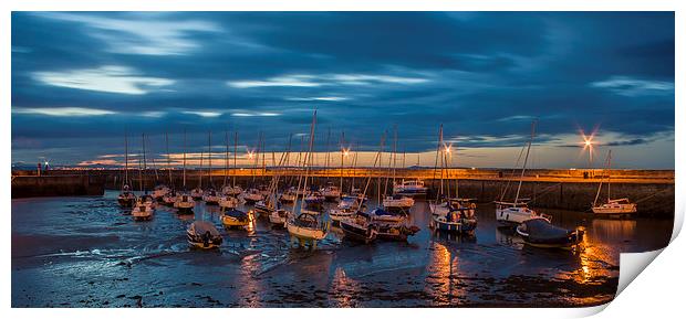  A night down the Harbour Print by Alan Whyte