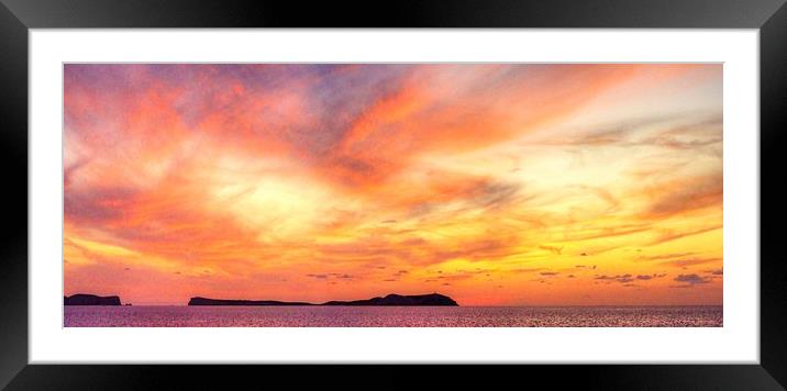 Ibiza Sunset Framed Mounted Print by Tom Gomez