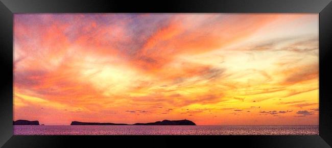 Ibiza Sunset Framed Print by Tom Gomez