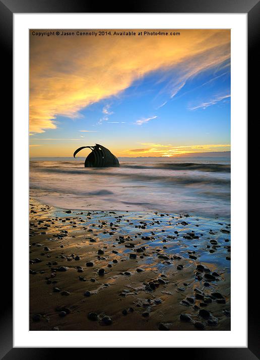 The Shell And Pebbles  Framed Mounted Print by Jason Connolly