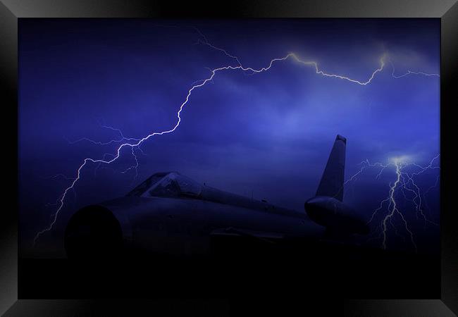 Lightning Strike  Framed Print by J Biggadike