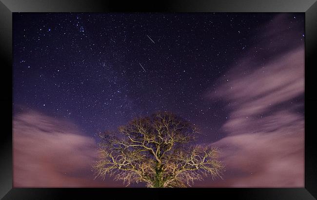  Geminids Meteor Shower Framed Print by Darren Carter