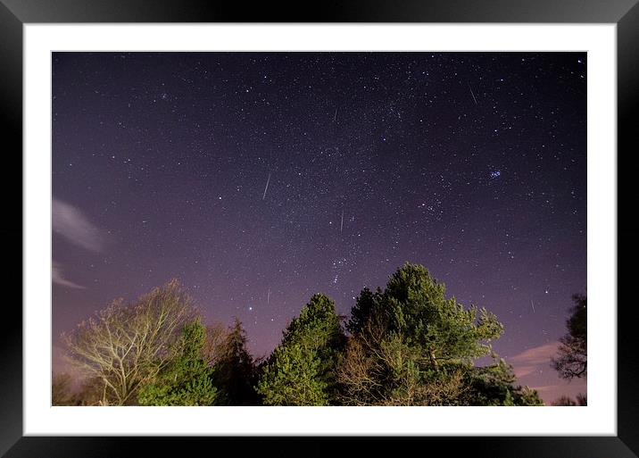 Geminids Meteor Shower Framed Mounted Print by Darren Carter