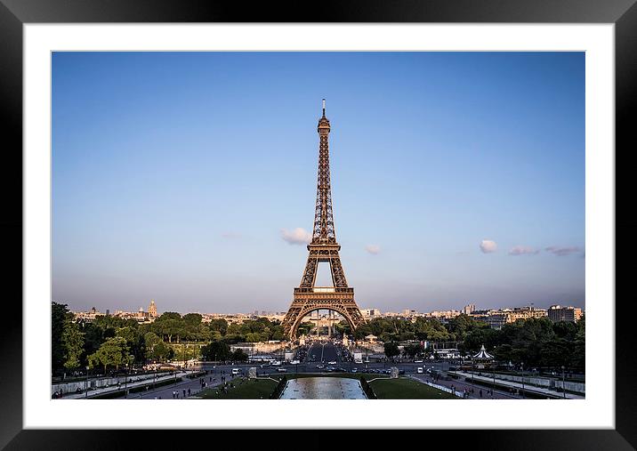  Eiffel Tower at last summer light Framed Mounted Print by Darren Carter