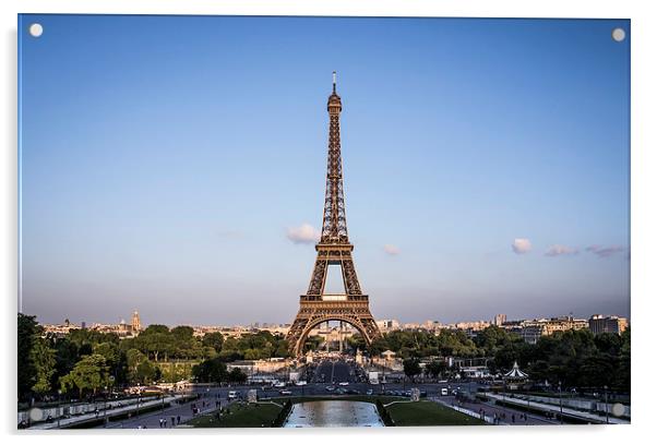  Eiffel Tower at last summer light Acrylic by Darren Carter