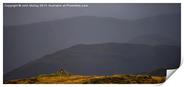  Mountain Cairn Print by John Malley