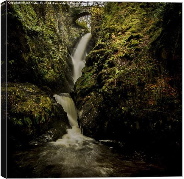  Aira Force Waterfall Canvas Print by John Malley