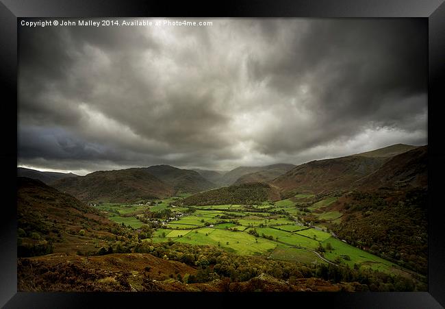  Borrowdale in the English Lake District Framed Print by John Malley