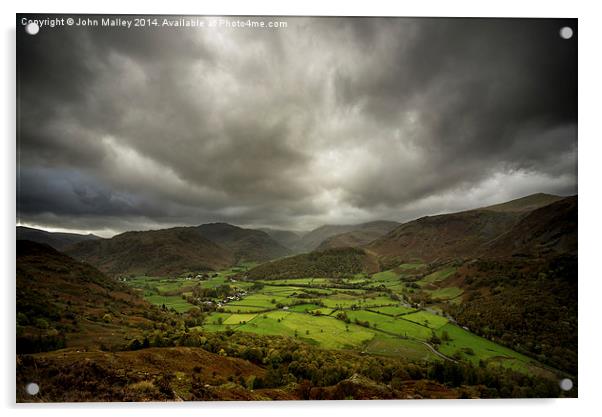  Borrowdale in the English Lake District Acrylic by John Malley