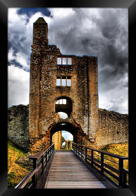 Sherborne Castle HDR lens correction Framed Print by Dave Windsor