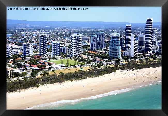  Surfers Paradise Along the Gold Coast Framed Print by Carole-Anne Fooks