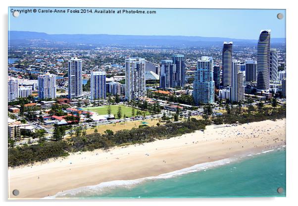  Surfers Paradise Along the Gold Coast Acrylic by Carole-Anne Fooks