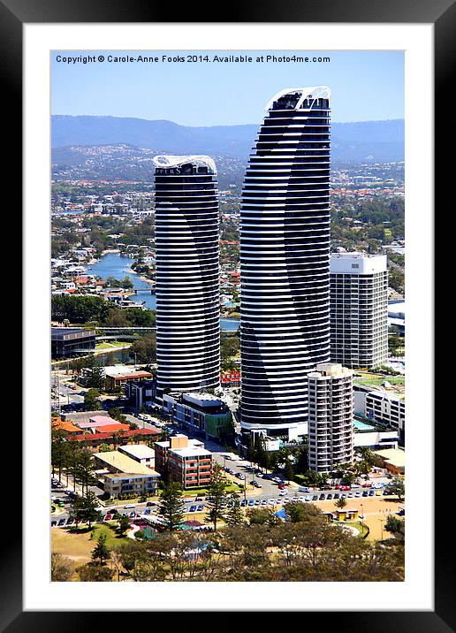  High Rise at Surfers Paradise Framed Mounted Print by Carole-Anne Fooks