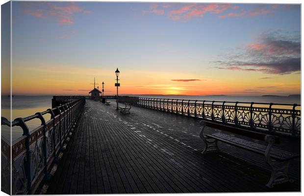 Penarth Pier, Penarth. Pier of the Year 2014. Vale Canvas Print by Jonathan Evans