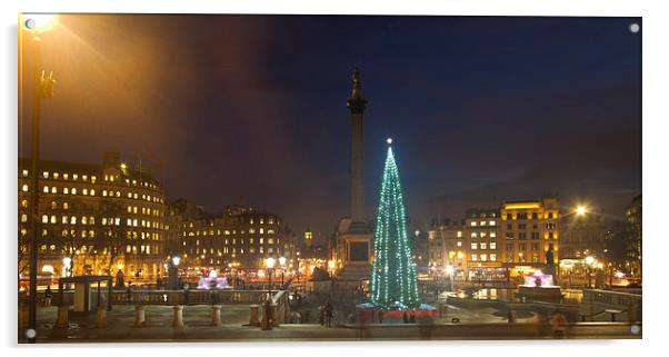 Christmas  Tree Trafalgar Square Acrylic by David French