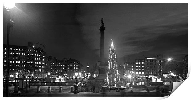 Christmas  Tree Trafalgar Square Print by David French