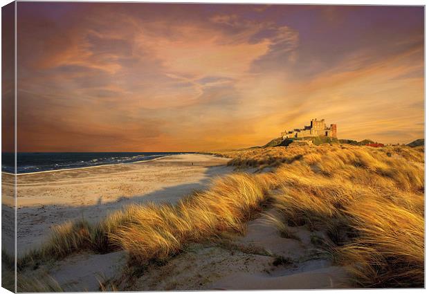  Bamburgh Castle Canvas Print by IAN SUFFIELD
