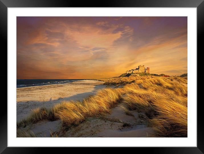  Bamburgh Castle Framed Mounted Print by IAN SUFFIELD