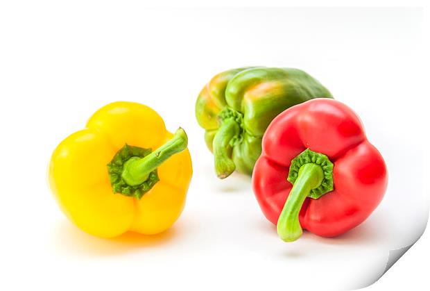 Mixed Peppers 1 Print by Steve Purnell