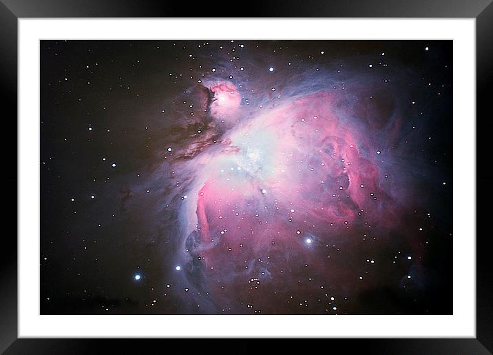 THE ORION NEBULA M42 Framed Mounted Print by DAVID SAUNDERS