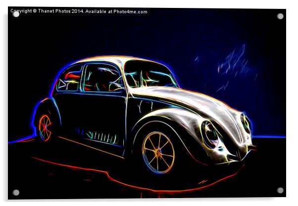  VW Bug Acrylic by Thanet Photos