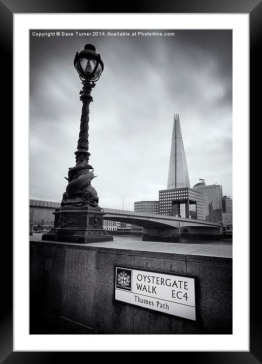 Shard, London Framed Mounted Print by Dave Turner