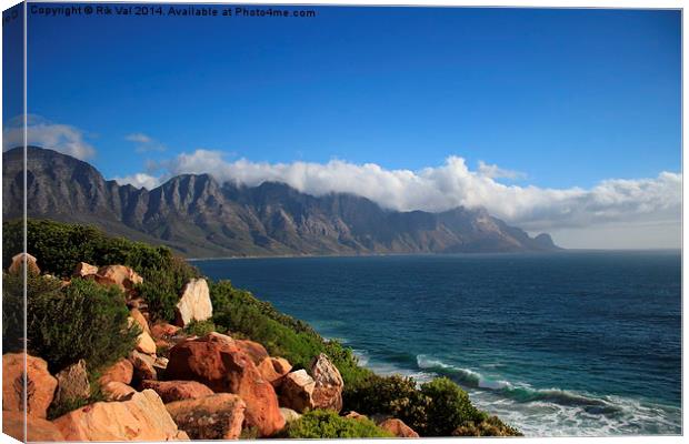  Mountains - South African Coast line Canvas Print by Rik Val