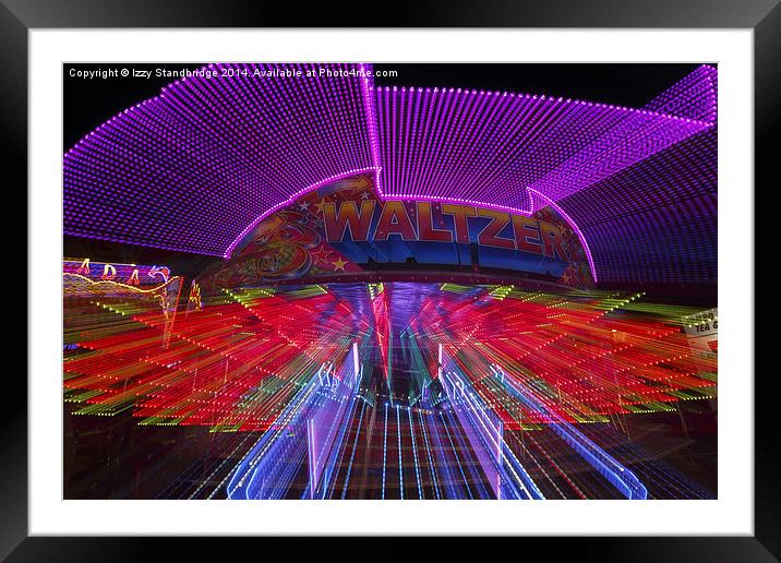  Zoomburst picture of the Waltzer funfair ride Framed Mounted Print by Izzy Standbridge