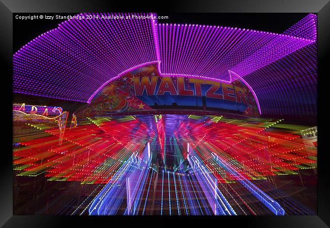  Zoomburst picture of the Waltzer funfair ride Framed Print by Izzy Standbridge