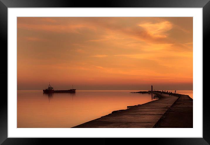  Pier at sunset! Framed Mounted Print by Inguna Plume