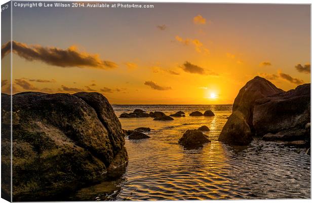  Sunset Paradise Canvas Print by Lee Wilson