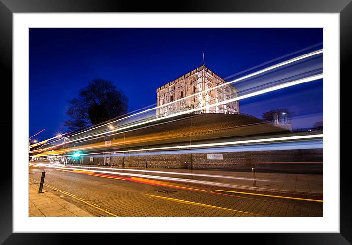  Norwich Castle at Night Framed Mounted Print by Darren Carter