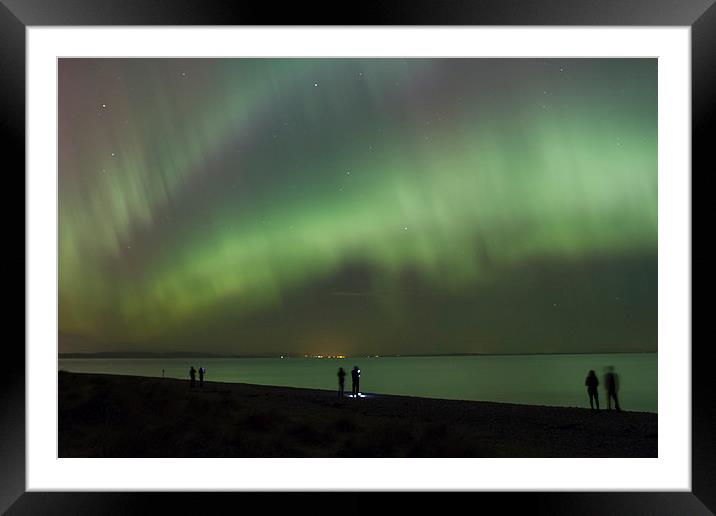 Green Winter Sky Framed Mounted Print by Aaron Casey