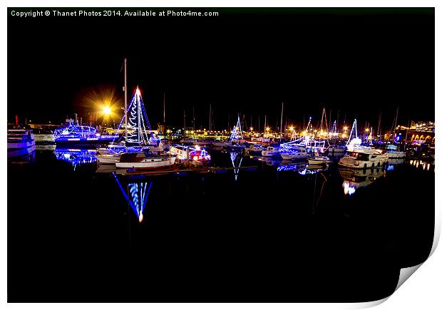  Ramsgate harbour lights Print by Thanet Photos