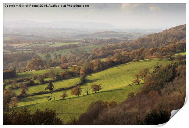 A View From Cothelstone Hill Print by Nick Pound
