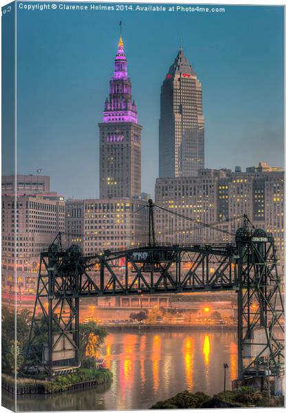 Cleveland Skyline I Canvas Print by Clarence Holmes