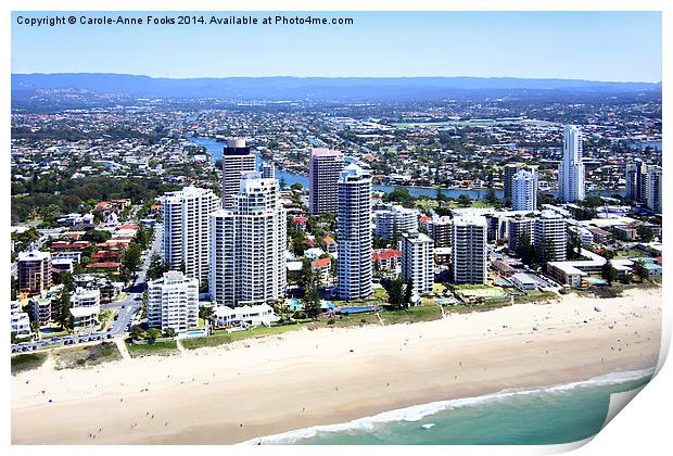   High Rise at Surfers Paradise Print by Carole-Anne Fooks
