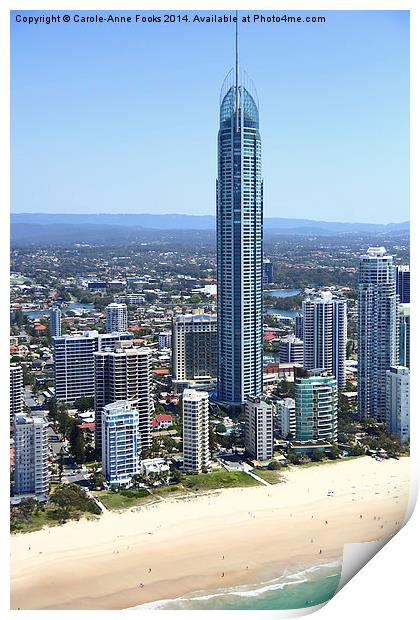   High Rise at Surfers Paradise Print by Carole-Anne Fooks