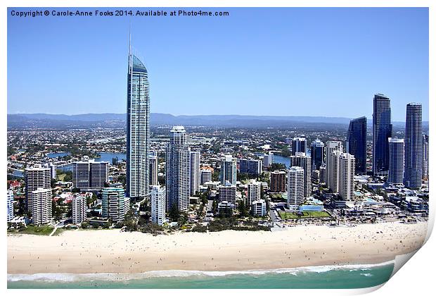    High Rise at Surfers Paradise Print by Carole-Anne Fooks