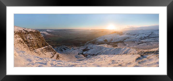 Mam Tor Panoramic Framed Mounted Print by James Grant