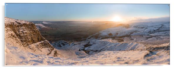  Mam Tor Panoramic Acrylic by James Grant