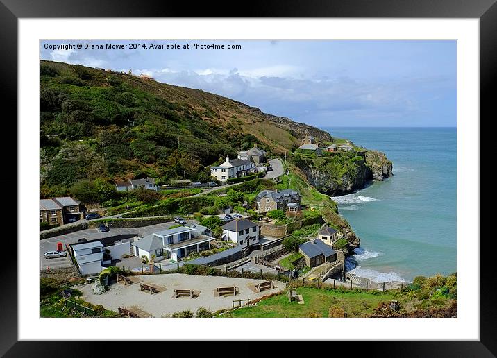  Trevaunance Cove Framed Mounted Print by Diana Mower
