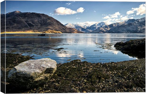  Winter Loch Hourn, Scotland Canvas Print by Jacqi Elmslie