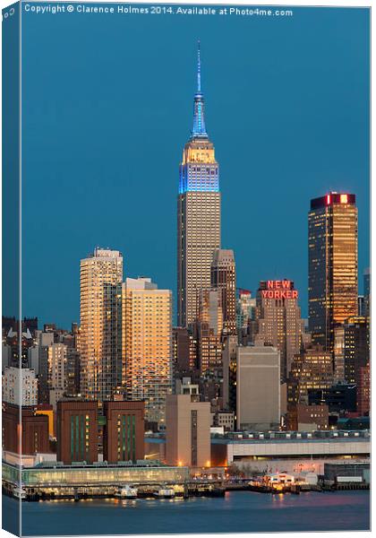 Empire State Building at Twilight III Canvas Print by Clarence Holmes