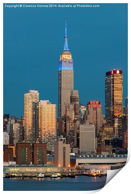 Empire State Building at Twilight III Print by Clarence Holmes