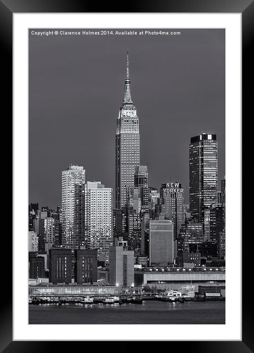 Empire State Building at Twilight IV Framed Mounted Print by Clarence Holmes