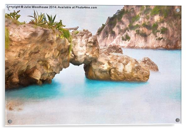 Sirens Rock, Capri Acrylic by Julie Woodhouse